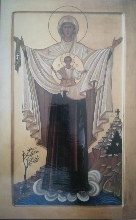 Ikona Matki Bożej Szkaplerznej – dar dla naszej Parafii od Sióstr Karmelitanek Bosych z Łasina jako wyraz duchowej łączności z nami.