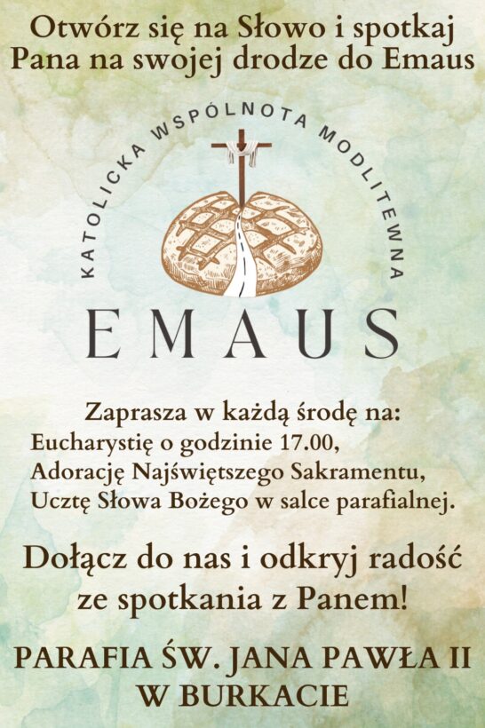 Zaproszenie do modlitwy we wspólnocie EMAUS