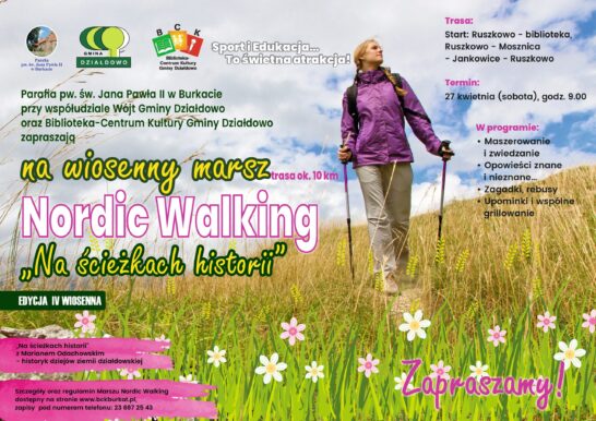 Wiosenny marsz Nordic Walking – 27 kwietnia 2024