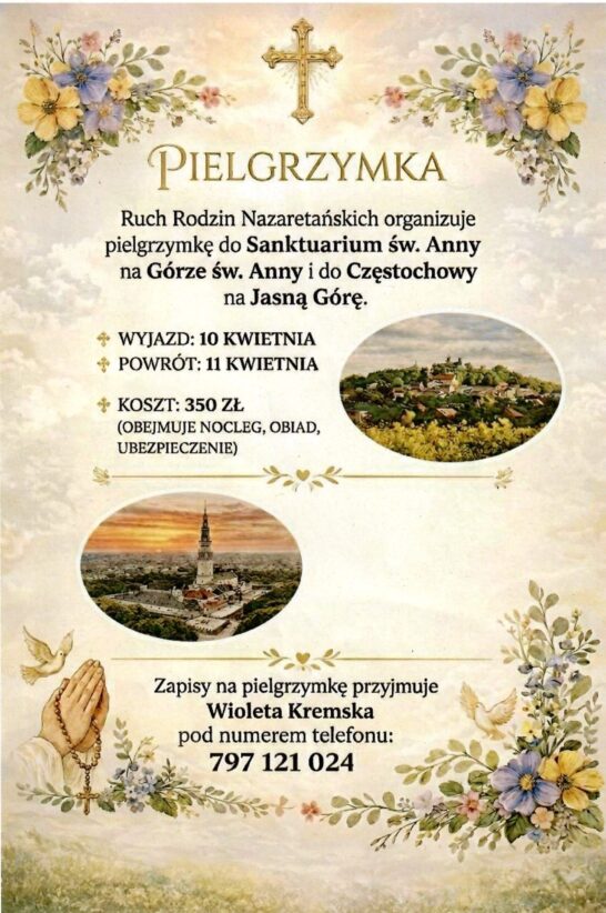 Pielgrzymka Ruchu Rodzin Nazaretańskich