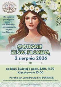 Read more about the article Spotkanie ze św. Filomeną w naszej Parafii – 02 sierpnia 2026