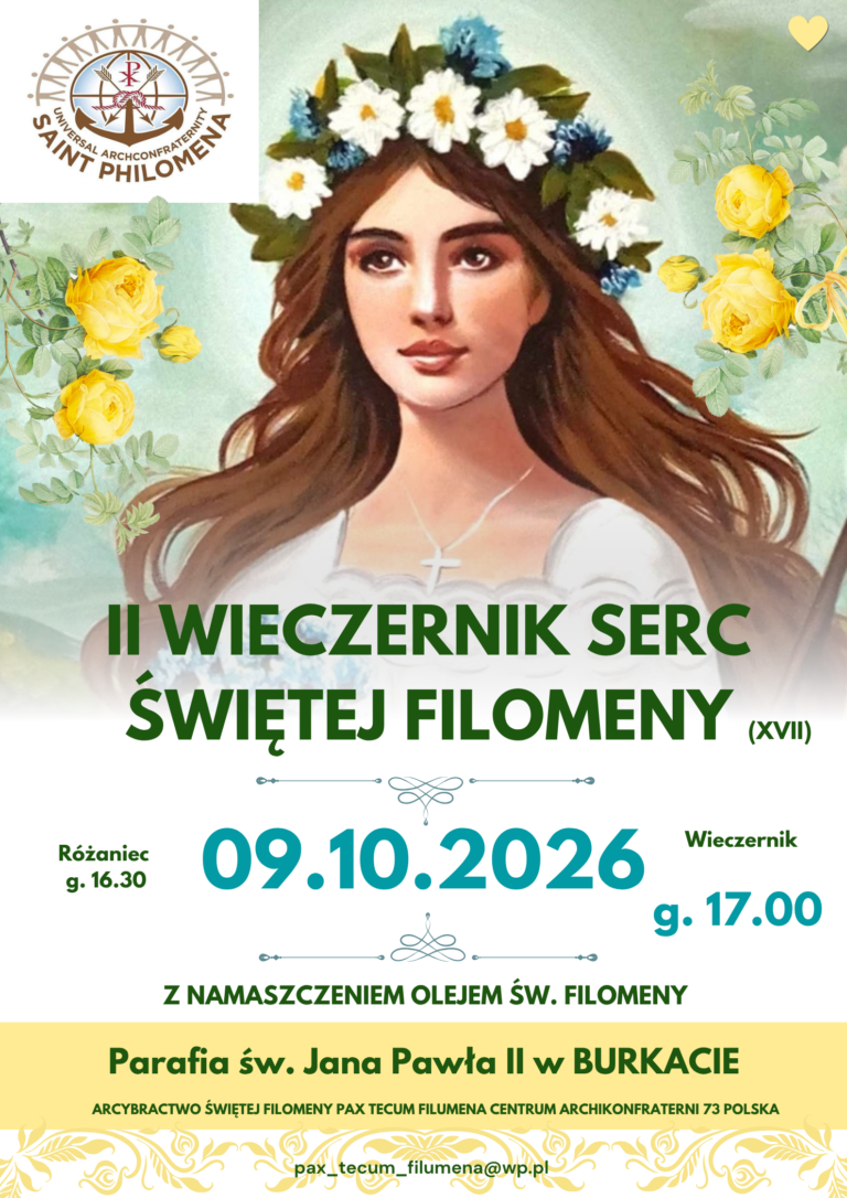 II Wieczernik Serc Świętej Filomeny – 9 października 2026